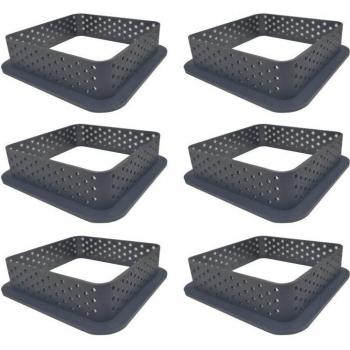 French Cake Mold Set – 6/8 Perforated Mousse Circles, Non-Sticky Bakeware