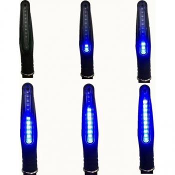 Intermitentes LED IP68 de alta visibilidad para moto con foco retroiluminado