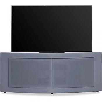 Homeology PANGEA Grey TV Stand with Beam-Thru and Curved Tru-Corner for 32-50 TVs