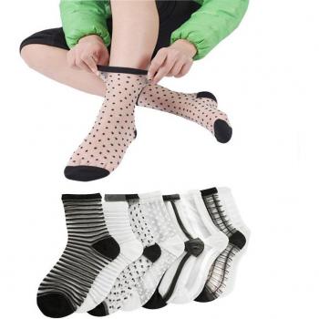 Tobilleros de Seda y Cristal 2 Pairs