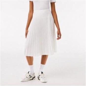 Lacoste Falda Plisada para Mujer en Color Blanco