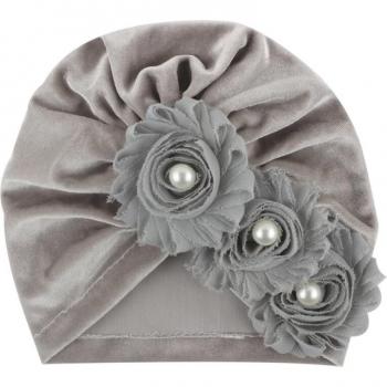 Pearl Blossom Toddler Velvet Cap