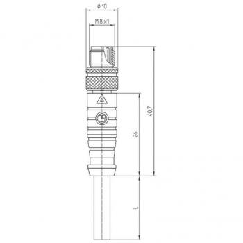 Lutronic 2m M8 Sensor/Actuator Connector