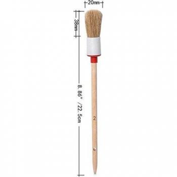 Beige Bristle Car Wash Brush for Interior Cleaning