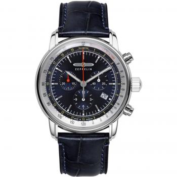 Montre Homme Zeppelin LZ 14 Chronographe Marine Cuir Bleu Quartz 88883