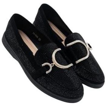 Black Luminous Crystal Loafers – Female, Size 3