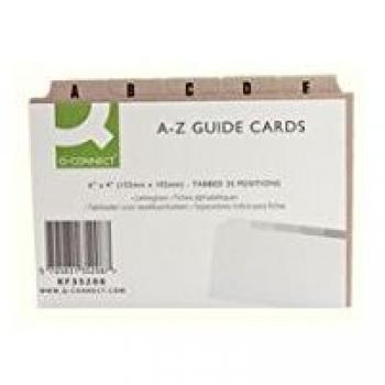 Q-Connect Guide Card 152x102mm A-Z Buff (Pack of 25) KF35208 KF35208