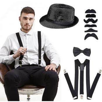 Kit de Costume Années 20 avec Chapeau et Montre