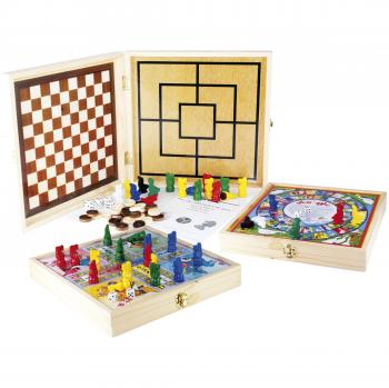 JEUJURA Multi-Color Wooden Box Board Games