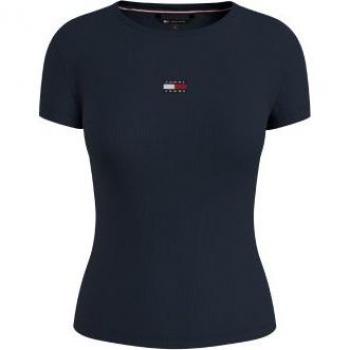 Tommy Jeans T-Shirt Badge DW0DW17881 Dunkelblau Slim Fit XS female