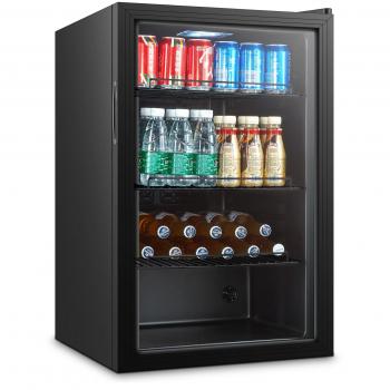 Bar Réfrigéré Vitré Noir 115 Litres