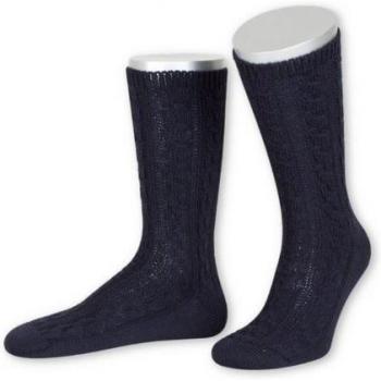 Lusana Trachtensocken Herren 42/43 in Marine – L5697 (jeans/mittelgrau)