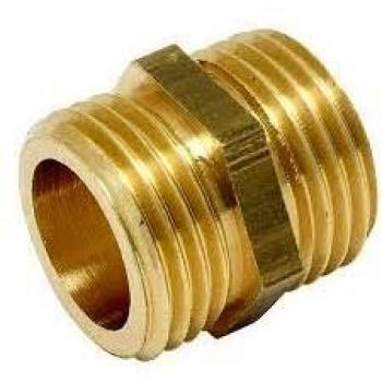 Conector macho-macho 3/8 latón
