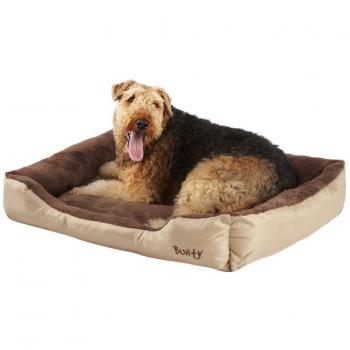 Comfy Canine Washable Dog Basket Bed with Fleece Lining