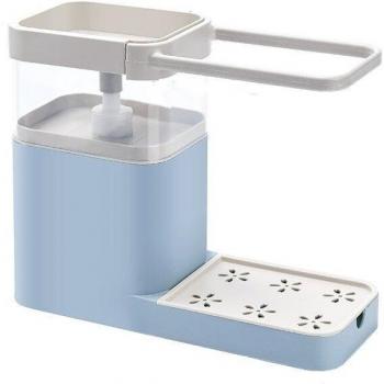 Sponge and Soap Dispenser with Towel Hanging Rack