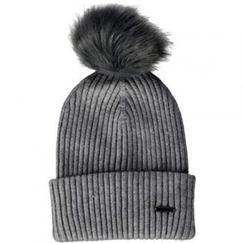 Barts Womens Kenzie Soft Turnup Faux Fur Pom Beanie