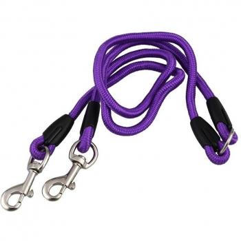 Hundespaziergürtel Duo – Nylon-Duplex, Doppel-Koppler & Sicherheitsfüße