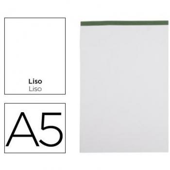 Bloc notas liderpapel liso a5 80 hojas 60 g/m2 perforado sin tapa