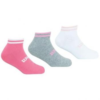 Lot Wilson Essentiel – 3 Paires de Chaussettes Basses Fille (Rose)