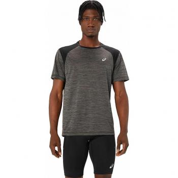 ASICS Road Top Maglia uomo, maniche corte, grigio/nero – L