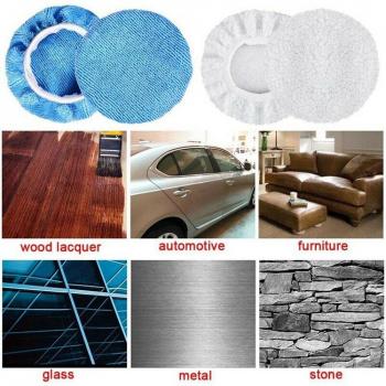 Complete Microfiber Polishing and Waxing Bonnet Kit for 5-6in Polishers