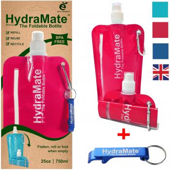 Refillable Water Bottle with Carabiner Clip