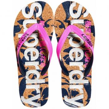 Tongs Superdry, Femme, Multicolore (Magenta/Navy Foncé), 39/40 EU