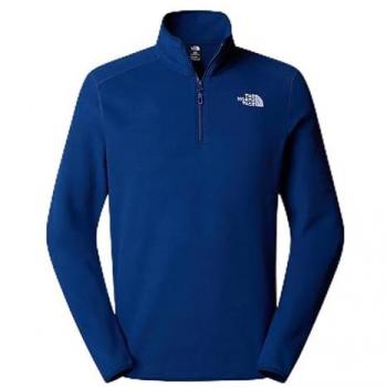 North Face Men's 100 Glacier 1/4 Zip XL Blue Chrome Fleece