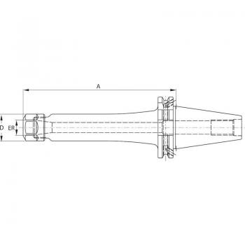 Mandrino a pinza ADB SK 50 A = 130 Garant