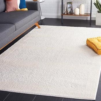 Tapis Safavieh Polyester Ivoire-Gris – 274 x 183 cm (Version Blanche)