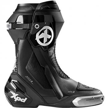 XP9-R Botas de Motocicleta Negras con Toques Blancos talla 42