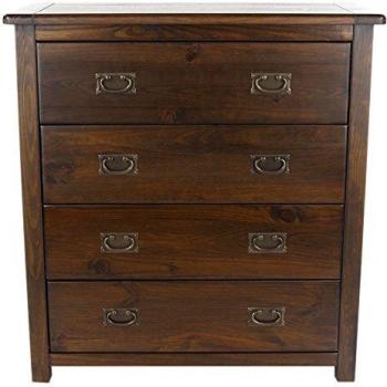 Boston Pine Bedroom Range with Warm Dark Finish and Free UK Delivery Option