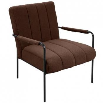 Chaise d’accent SVITA KYLE, fauteuil salon marron