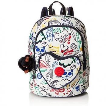 Mochila Infantil Kipling HEART BACKPACK, 32 cm, 9 litros, Multicolor (Doodle Play Bl)