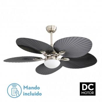 Fabrilamp Tropical Ventilador de Techo con Motor y Luz 35W Níquel