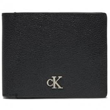 Cartera Calvin Klein Jeans de piel con compartimento para monedas, negro