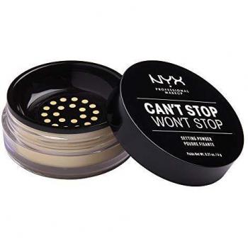 NYX Can't Stop Won't Stop Setting Powder, Vegane Formel, Mattes Finish, Farbton: Banana
