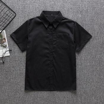 Tops Negros Estudiantes Verano Cuello Pico