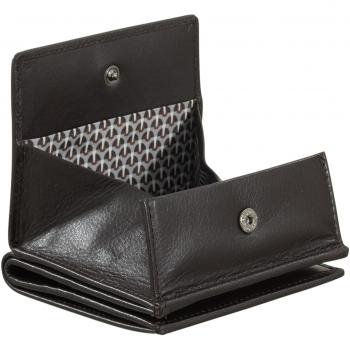 Cartera compacta de cuero Nappa para hombre