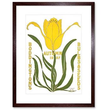 Boddingtons Autumn Bulbs Canvas – 9 by 7 Framed in Earth Brown