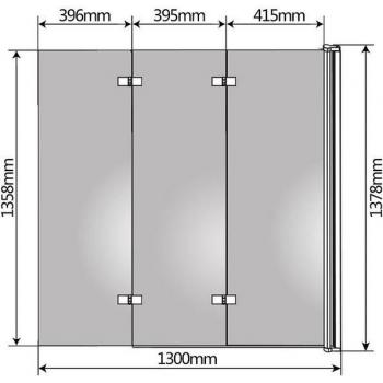 Paneles Plegables Mucola para Bañera 140x130CM