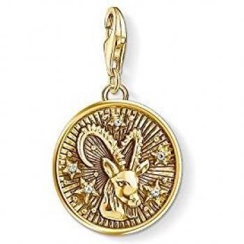 Colgante Charm Capricornio de Plata 925 Bañado en Oro de 18k