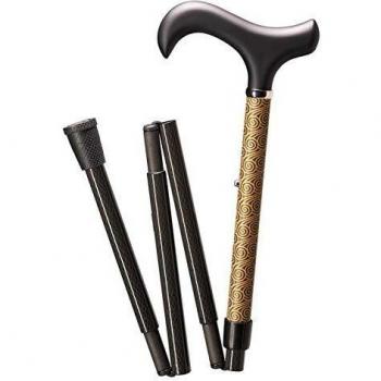 Gastrock Gold Reflektierender Faltstock Gehstock Carbon
