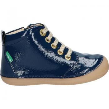 Kickers Sonizip Girls Patent Leather Booties