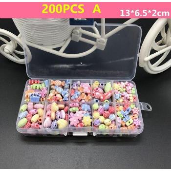 Conjunto de 200 cuentas acrílicas para manualidades infantiles