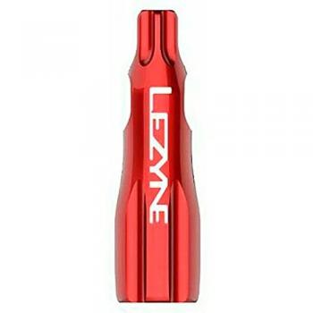 Tappo Valvola Lezyne CNC Rosso – Alluminio, Chiave Torx T25 Integrata e Sistema di Rimozione