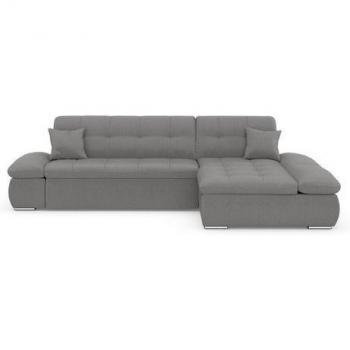 Moric Ecksofa in Grau, L-Form, 300 cm Breite