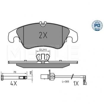 MEYLE Plaquettes de frein AUDI 4G0698151