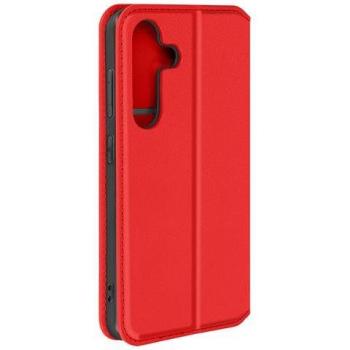 Estuche rojo para Galaxy A25 5G con soporte integrado y compartimento para tarjetas