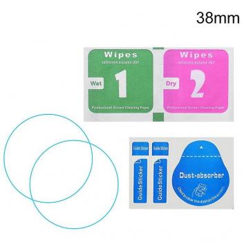 Pantalla Redonda Protectora 34‑43 mm en Cristal Temperado – 2 unidades – 38 mm